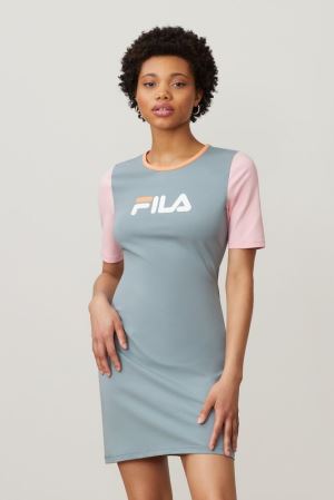 FILA Roslyn Dresses Light Blue,Womens Clothing | CA.AKDPHT432